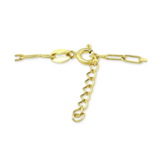 New ✨ Giani Bernini Paperclip Link Ankle Bracelet In Sterling Silver And 18k Over Silver, Created For Macy's ✔️ 6 New ✨ Giani Bernini Paperclip Link Ankle Bracelet In Sterling Silver And 18k Over Silver, Created For Macy's ✔️ - Image 6