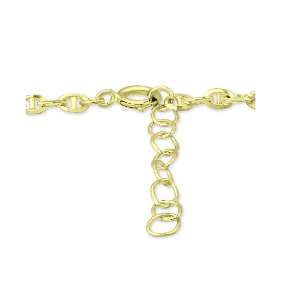 Hot Sale ๐ Giani Bernini Mariner Link Ankle Bracelet In Sterling Silver And 18k Gold Over Silver, Created For Macy's ๐ 5 Hot Sale ๐ Giani Bernini Mariner Link Ankle Bracelet In Sterling Silver And 18k Gold Over Silver, Created For Macy's ๐ - Image 5
