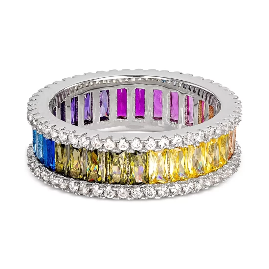 Best deal ๐ Giani Bernini Multicolor Cubic Zirconia Baguette Ring In Sterling Silver, Created For Macy's ๐ฅฐ 4 Best deal ๐ Giani Bernini Multicolor Cubic Zirconia Baguette Ring In Sterling Silver, Created For Macy's ๐ฅฐ - Image 4