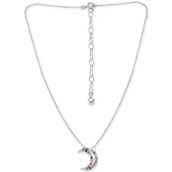 Flash Sale 🔔 Giani Bernini Lab-Created Pink Sapphire (1/3 Ct. T.w.) & Cubic Zirconia Crescent Moon Pendant Necklace In Sterling Silver, 16 + 2 Extender, Created For Macy's 🌟 -Giani Bernini Shop unnamed file 1138
