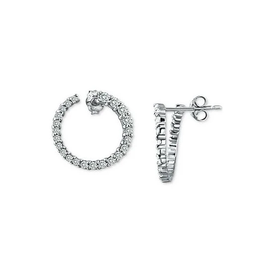 Promo ⭐ Giani Bernini Cubic Zirconia Pavé Spiral Hoop Earrings In Sterling Silver, Created For Macy's ⌛ 3 Promo ⭐ Giani Bernini Cubic Zirconia Pavé Spiral Hoop Earrings In Sterling Silver, Created For Macy's ⌛ - Image 3