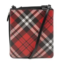 Budget ✨ Giani Bernini Triple-Zip Saffiano Plaid Dasher Crossbody, Created For Macy's Red Plaid/silver ⌛ -Giani Bernini Shop unnamed file 1159