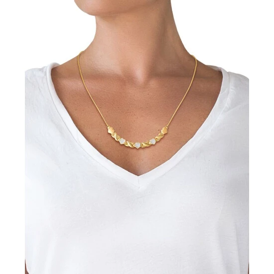 Wholesale ⭐ Giani Bernini Cubic Zirconia Hearts & Kisses 17 Collar Necklace In 14k Gold-Plated Sterling Silver, Created For Macy's 🛒 2 Wholesale ⭐ Giani Bernini Cubic Zirconia Hearts & Kisses 17 Collar Necklace In 14k Gold-Plated Sterling Silver, Created For Macy's 🛒 - Image 2