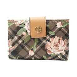 Brand new ๐ฏ Giani Bernini Holiday Plaid Floral Framed Indexer Wallet, Created For Macy's Green Plaid ๐
