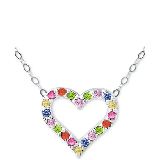 Brand new 🌟 Giani Bernini Lab-Created Pink Sapphire (1/3 Ct. T.w.) & Multicolor Cubic Zirconia Heart Pendant Necklace In Sterling Silver, 16 + 2 Extender, Created For Macy's 😍 1 Brand new 🌟 Giani Bernini Lab-Created Pink Sapphire (1/3 Ct. T.w.) & Multicolor Cubic Zirconia Heart Pendant Necklace In Sterling Silver, 16 + 2 Extender, Created For Macy's 😍