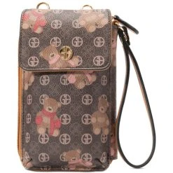 Top 10 🎉 Giani Bernini Scatter Bears North South Tech Wallet On A String, Created For Macy's Brown Block Signature ⭐