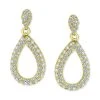 Wholesale 🔔 Giani Bernini Cubic Zirconia Open Teardrop Drop Earrings, Created For Macy's Gold Over Silver 🔥