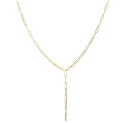 New 👏 Giani Bernini Paperclip Link 18 Lariat Necklace In 18k Gold-Plated Sterling Silver, Created For Macy's Gold Over Silver 👍