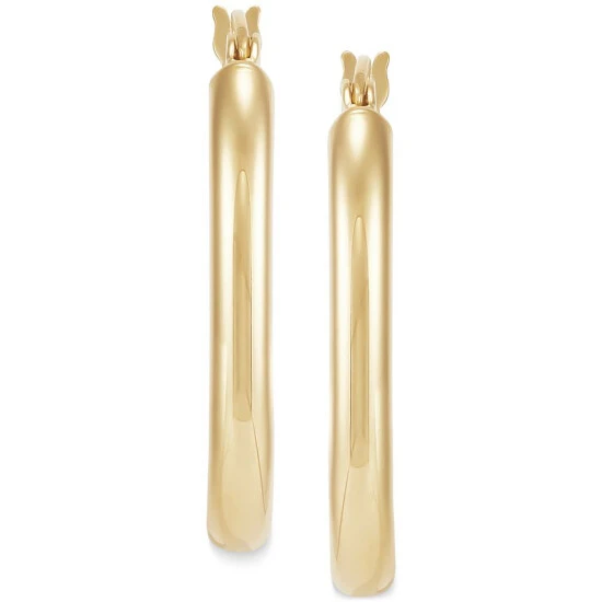 Top 10 ๐ Giani Bernini Polished Oval Tube Small Hoop Earrings 25mm, Created For Macy's Gold Over Silver โญ 4 Top 10 ๐ Giani Bernini Polished Oval Tube Small Hoop Earrings 25mm, Created For Macy's Gold Over Silver โญ - Image 4