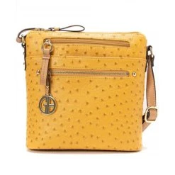 Best deal ⭐ Giani Bernini Embossed Faux Ostrich Crossbody, Created For Macy's Spicy Mustard 😉