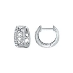 Budget ⭐ Giani Bernini Cubic Zirconia Lattice Small Huggie Hoop Earrings, 0.51, Created For Macy's Sterling Silver ✔️ -Giani Bernini Shop unnamed file 1307