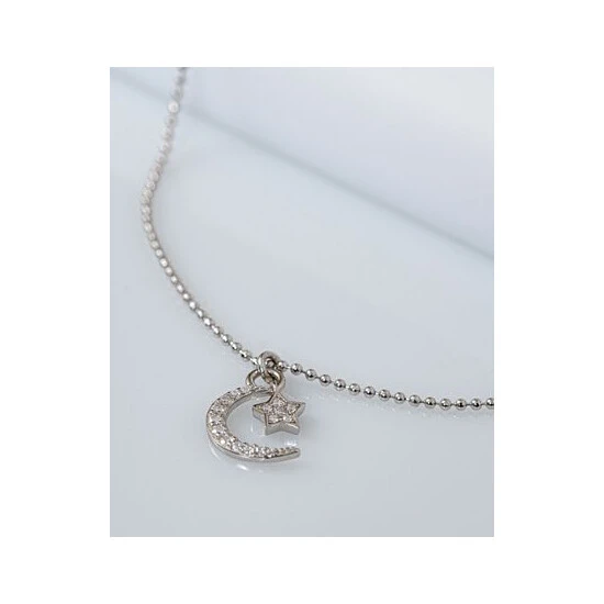 Wholesale ๐ Giani Bernini Cubic Zirconia Moon & Star Charm Ankle Bracelet In Sterling Silver, Created For Macy's ๐ 2 Wholesale ๐ Giani Bernini Cubic Zirconia Moon & Star Charm Ankle Bracelet In Sterling Silver, Created For Macy's ๐ - Image 2