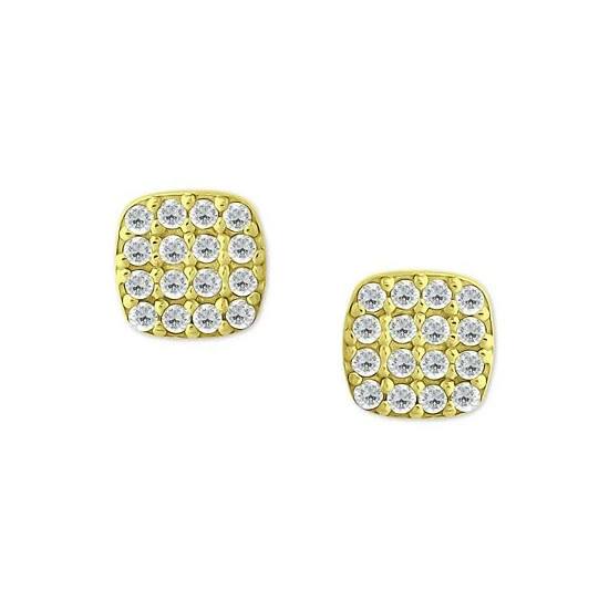 Cheap ✔️ Giani Bernini Cubic Zirconia Cushion Cluster Stud Earrings In 18k Gold-Plated Sterling Silver, Created For Macy's Gold Over Silver ❤️ 3 Cheap ✔️ Giani Bernini Cubic Zirconia Cushion Cluster Stud Earrings In 18k Gold-Plated Sterling Silver, Created For Macy's Gold Over Silver ❤️ - Image 3