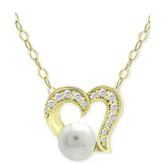 Best reviews of 😀 Giani Bernini Freshwater Pearl (5mm) & Cubic Zirconia Open Heart Pendant Necklace, 16 + 2 Extender, Created For Macy's Gold Over Silver ✔️ 1 Best reviews of 😀 Giani Bernini Freshwater Pearl (5mm) & Cubic Zirconia Open Heart Pendant Necklace, 16 + 2 Extender, Created For Macy's Gold Over Silver ✔️