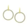 Cheap ✔️ Giani Bernini Cubic Zirconia Circle Drop Earrings, Created For Macy's Gold Over Silver 🛒