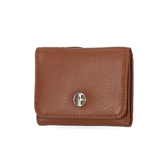 New π Giani Bernini Softy Leather Trifold Wallet, Created For Macy's Cognac/silver π 3 New π Giani Bernini Softy Leather Trifold Wallet, Created For Macy's Cognac/silver π - Image 3