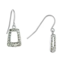 Wholesale ✨ Giani Bernini Crystal Geometric Drop Earrings In Sterling Silver, Created For Macy's ❤️