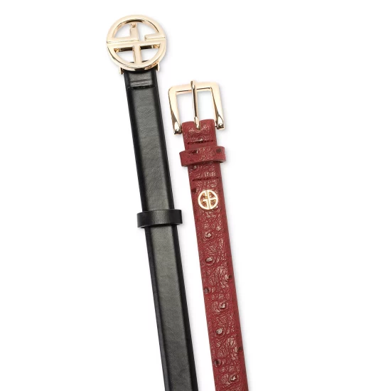 Discount π Giani Bernini 2-Pk. Smooth & Textured Logo Detail Belts Wine/black π― 5 Discount π Giani Bernini 2-Pk. Smooth & Textured Logo Detail Belts Wine/black π― - Image 5