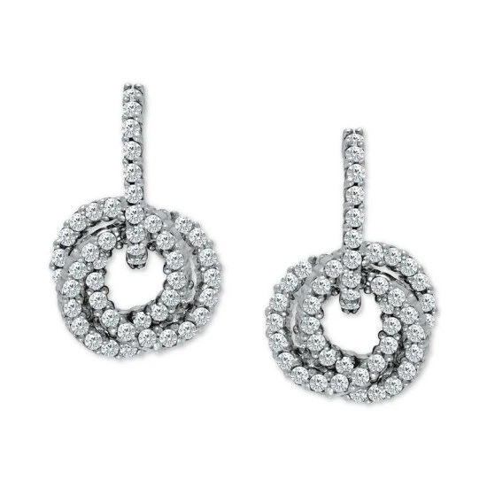 Discount ❤️ Giani Bernini Cubic Zirconia Interwoven Drop Earrings In Sterling Silver, Created For Macy's 🤩 1 Discount ❤️ Giani Bernini Cubic Zirconia Interwoven Drop Earrings In Sterling Silver, Created For Macy's 🤩