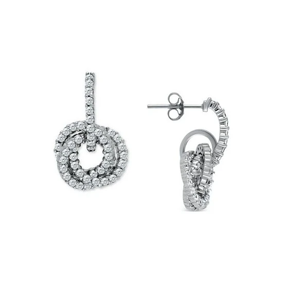 Discount ❤️ Giani Bernini Cubic Zirconia Interwoven Drop Earrings In Sterling Silver, Created For Macy's 🤩 3 Discount ❤️ Giani Bernini Cubic Zirconia Interwoven Drop Earrings In Sterling Silver, Created For Macy's 🤩 - Image 3