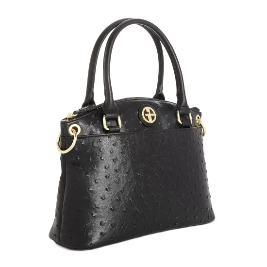 Outlet ⌛ Giani Bernini Faux Ostrich Mini Satchel, Created For Macy's Black/gold 👍 7 Outlet ⌛ Giani Bernini Faux Ostrich Mini Satchel, Created For Macy's Black/gold 👍 - Image 7