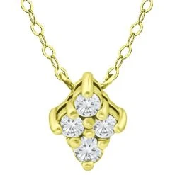 New ⌛ Giani Bernini Cubic Zirconia Cluster Pendant Necklace, 16 + 2 Extender, Created For Macy's Gold ✨