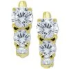 Top 10 🛒 Giani Bernini Cubic Zirconia Graduated Small Huggie Hoop Earrings, 0.625, Created For Macy's Gold Over Silver 🎁