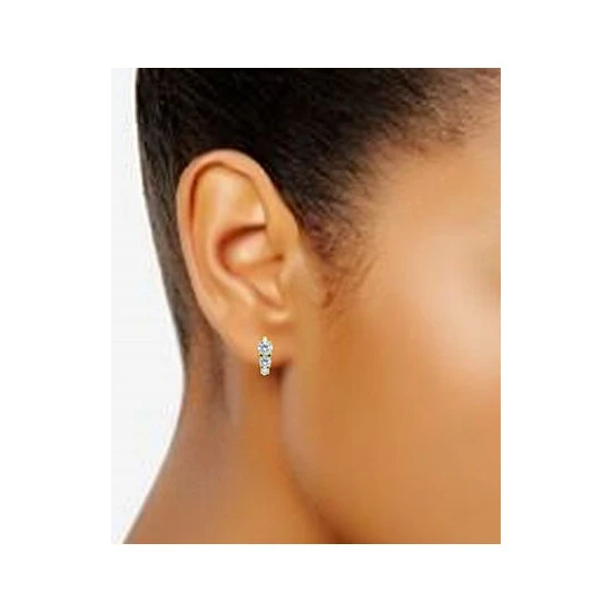 Top 10 🛒 Giani Bernini Cubic Zirconia Graduated Small Huggie Hoop Earrings, 0.625, Created For Macy's Gold Over Silver 🎁 2 Top 10 🛒 Giani Bernini Cubic Zirconia Graduated Small Huggie Hoop Earrings, 0.625, Created For Macy's Gold Over Silver 🎁 - Image 2