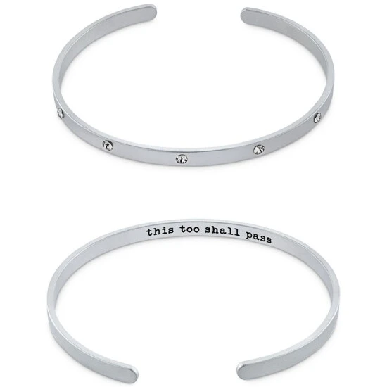 Best Pirce ⌛ Giani Bernini Crystal Inner Message Cuff Bangle Bracelet In Sterling Silver, Created For Macy's 🎉 1 Best Pirce ⌛ Giani Bernini Crystal Inner Message Cuff Bangle Bracelet In Sterling Silver, Created For Macy's 🎉
