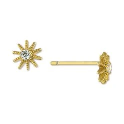 Best reviews of ๐ Giani Bernini Cubic Zirconia Sun Stud Earrings In Gold-Plated Sterling Silver, Created For Macy's Yellow โ