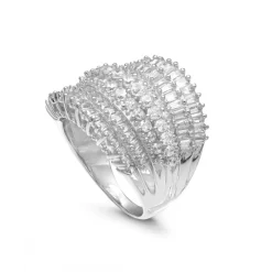 Outlet 🌟 Giani Bernini Cubic Zirconia Multi Row Princess, Baguette & Pave Band (4-1/5 Ct. T.w.) In Sterling Silver Or 18k Gold Over Silver ✔️ -Giani Bernini Shop unnamed file 146