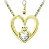 Deals ⌛ Giani Bernini Cubic Zirconia Claddagh Heart 16 Pendant Necklace, Created For Macy's Gold ✨