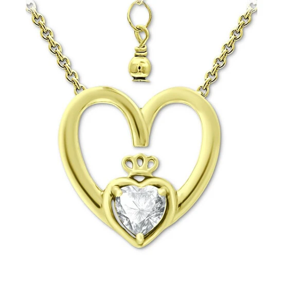 Deals ⌛ Giani Bernini Cubic Zirconia Claddagh Heart 16 Pendant Necklace, Created For Macy's Gold ✨ 1 Deals ⌛ Giani Bernini Cubic Zirconia Claddagh Heart 16 Pendant Necklace, Created For Macy's Gold ✨