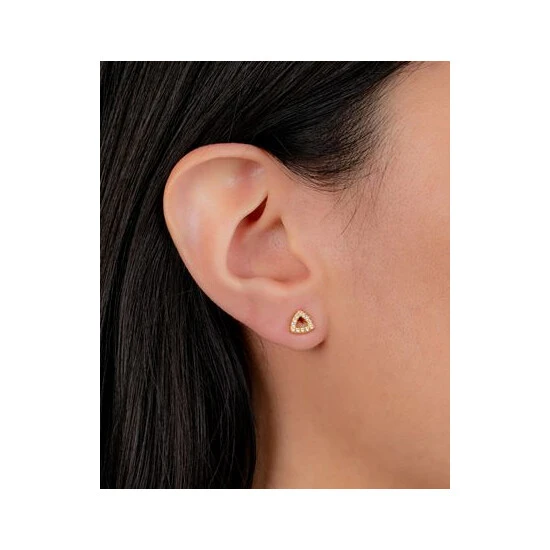 Discount ⭐ Giani Bernini Cubic Zirconia Triangle Stud Earrings In Gold-Plated Sterling Silver, Created For Macy's Yellow Gold 👏 2 Discount ⭐ Giani Bernini Cubic Zirconia Triangle Stud Earrings In Gold-Plated Sterling Silver, Created For Macy's Yellow Gold 👏 - Image 2