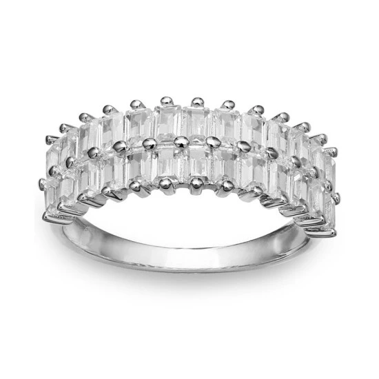 Best deal ⌛ Giani Bernini Cubic Zirconia Baguette Statement Ring In Sterling Silver, Created For Macy's White 🤩 1 Best deal ⌛ Giani Bernini Cubic Zirconia Baguette Statement Ring In Sterling Silver, Created For Macy's White 🤩
