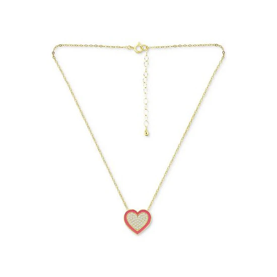 Best Pirce 🎉 Giani Bernini Cubic Zirconia & Enamel Heart Pendant Necklace, 16 + 2 Extender, Created For Macy's Sterling Silver 🛒 3 Best Pirce 🎉 Giani Bernini Cubic Zirconia & Enamel Heart Pendant Necklace, 16 + 2 Extender, Created For Macy's Sterling Silver 🛒 - Image 3