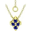 New 🎁 Giani Bernini Imitation Blue Sapphire Cluster Pendant Necklace, 16 + 2 Extender, Created For Macy's Sterling Silver 🔔