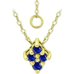 New ๐ Giani Bernini Imitation Blue Sapphire Cluster Pendant Necklace, 16 + 2 Extender, Created For Macy's Sterling Silver ๐