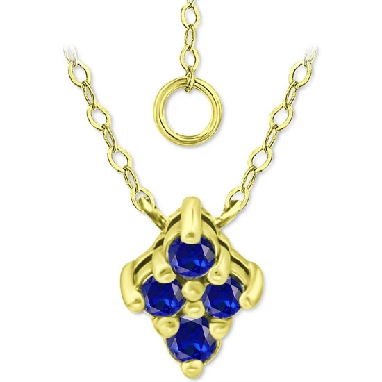 New 🎁 Giani Bernini Imitation Blue Sapphire Cluster Pendant Necklace, 16 + 2 Extender, Created For Macy's Sterling Silver 🔔 1 New 🎁 Giani Bernini Imitation Blue Sapphire Cluster Pendant Necklace, 16 + 2 Extender, Created For Macy's Sterling Silver 🔔