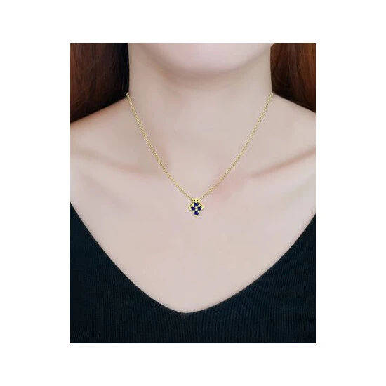 New 🎁 Giani Bernini Imitation Blue Sapphire Cluster Pendant Necklace, 16 + 2 Extender, Created For Macy's Sterling Silver 🔔 2 New 🎁 Giani Bernini Imitation Blue Sapphire Cluster Pendant Necklace, 16 + 2 Extender, Created For Macy's Sterling Silver 🔔 - Image 2