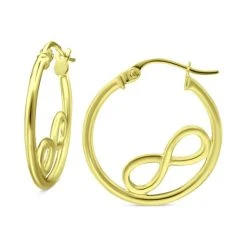 Cheapest ๐ฅ Giani Bernini Infinity Accent Small Hoop Earrings In 18k Gold-Plated Sterling Silver, 0.75, Created For Macy's Gold Over Silver ๐