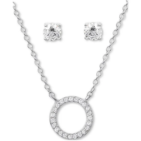Top 10 🛒 Giani Bernini 2-Pc. Set Cubic Zirconia Circle Necklace & Stud Earrings In Sterling Silver, Created For Macy's ✨ 1 Top 10 🛒 Giani Bernini 2-Pc. Set Cubic Zirconia Circle Necklace & Stud Earrings In Sterling Silver, Created For Macy's ✨