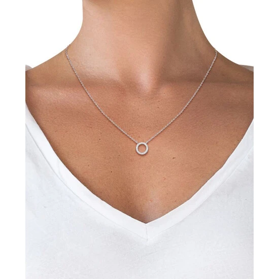 Top 10 🛒 Giani Bernini 2-Pc. Set Cubic Zirconia Circle Necklace & Stud Earrings In Sterling Silver, Created For Macy's ✨ 2 Top 10 🛒 Giani Bernini 2-Pc. Set Cubic Zirconia Circle Necklace & Stud Earrings In Sterling Silver, Created For Macy's ✨ - Image 2