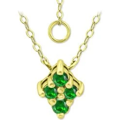 Buy ✔️ Giani Bernini Lab-Created Green Quartz Cluster Pendant Necklace, 16 + 2 Extender, Created For Macy's Sterling Silver 🛒
