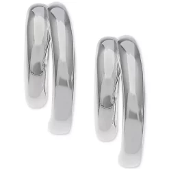 Buy 🌟 Giani Bernini Double Row Half Hoop Earrings In Sterling Silver, Created For Macy's 👍 -Giani Bernini Shop unnamed file 154