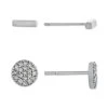 Wholesale ✔️ Giani Bernini 2-Pc. Cubic Zirconia Cluster & Bar Stud Earrings In Sterling Silver, Created For Macy's 🛒