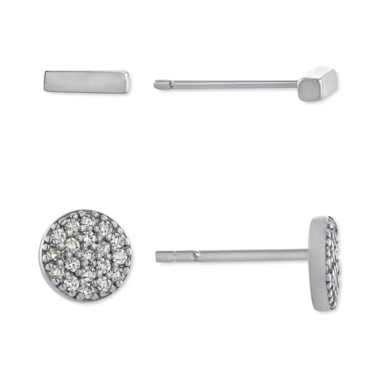Wholesale โ๏ธ Giani Bernini 2-Pc. Cubic Zirconia Cluster & Bar Stud Earrings In Sterling Silver, Created For Macy's ๐ 1 Wholesale โ๏ธ Giani Bernini 2-Pc. Cubic Zirconia Cluster & Bar Stud Earrings In Sterling Silver, Created For Macy's ๐