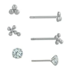 Top 10 โจ Giani Bernini 3-Pc. Set Cubic Zirconia Bead Stud Earrings In Sterling Silver, Created For Macy's โ๏ธ