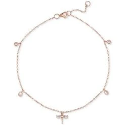 Best reviews of 🛒 Giani Bernini Cubic Zirconia Dragonfly & Bezel Ankle Bracelet In 18k Rose Gold-Plated Sterling Silver, Created For Macy's 🧨