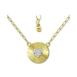 Buy 🥰 Giani Bernini Cubic Zirconia Heart Cluster Disc Pendant Necklace, 16 + 2 Extender, Created For Macy's Sterling Silver 👏
